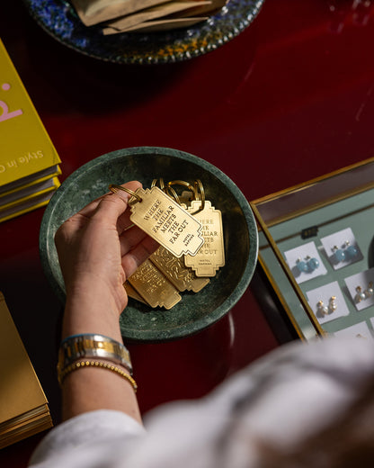 Hotel Daphne Brass Keychain