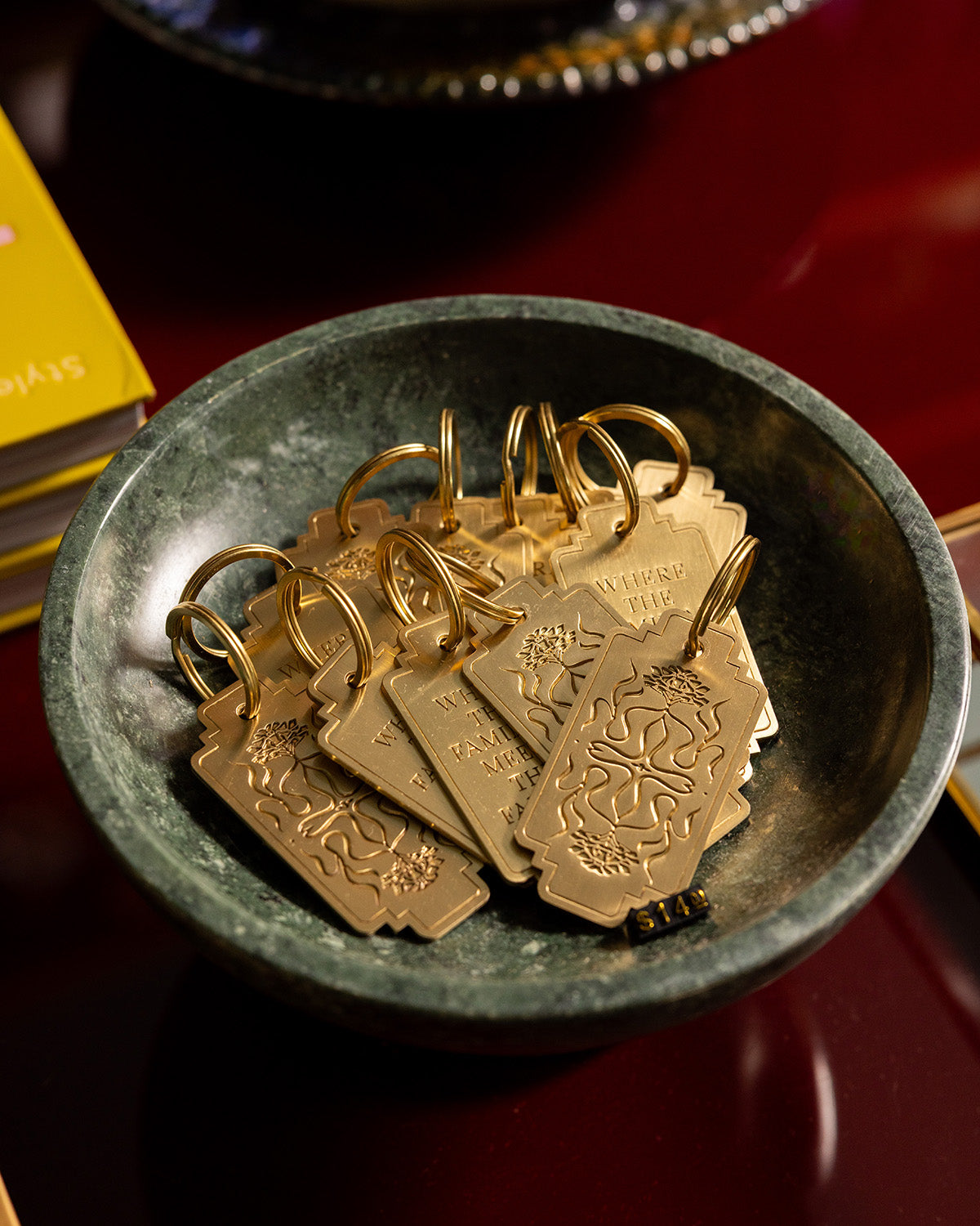 Hotel Daphne Brass Keychain